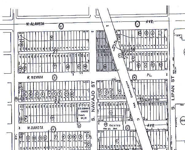 1298 W Alameda Ave, Denver, CO à vendre - Plan cadastral - Image 1 de 1