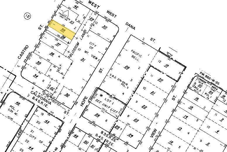 329-331 Castro St, Mountain View, CA à louer - Plan cadastral - Image 2 de 5