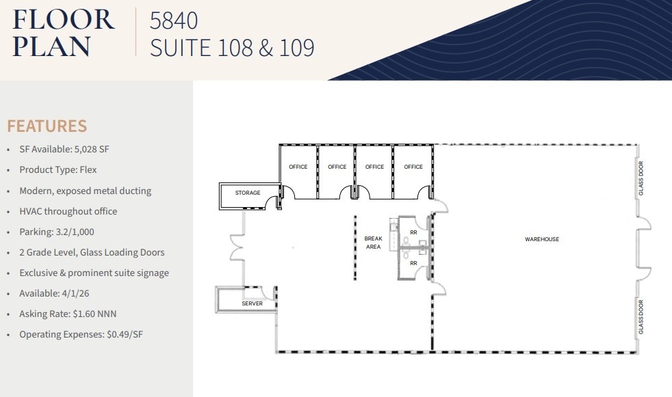 5860 El Camino Real, Carlsbad, CA à louer Plan d’étage- Image 1 de 1