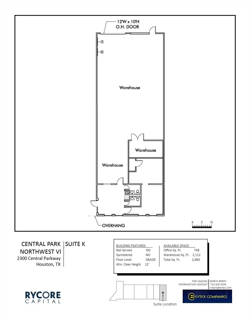 2501 Central Pky, Houston, TX à louer Plan d’étage- Image 1 de 1