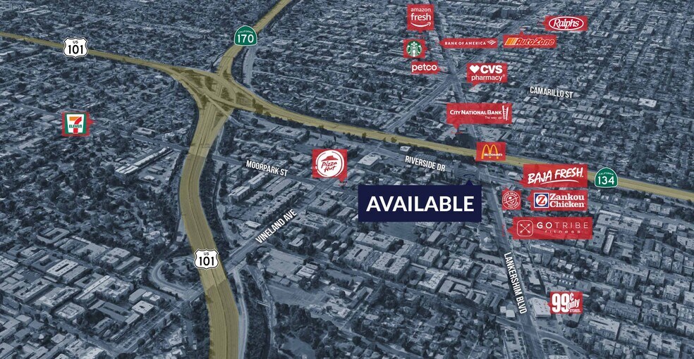 4455 Lankershim Blvd, North Hollywood, CA à louer - Aérien - Image 2 de 2