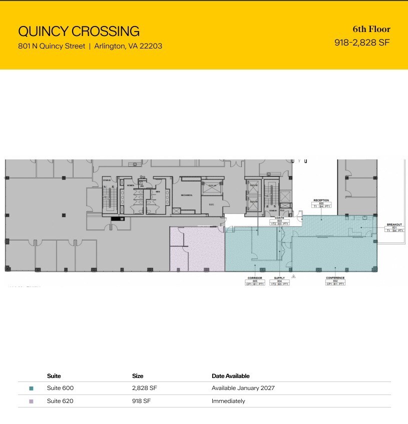 801 N Quincy St, Arlington, VA for lease Floor Plan- Image 1 of 1