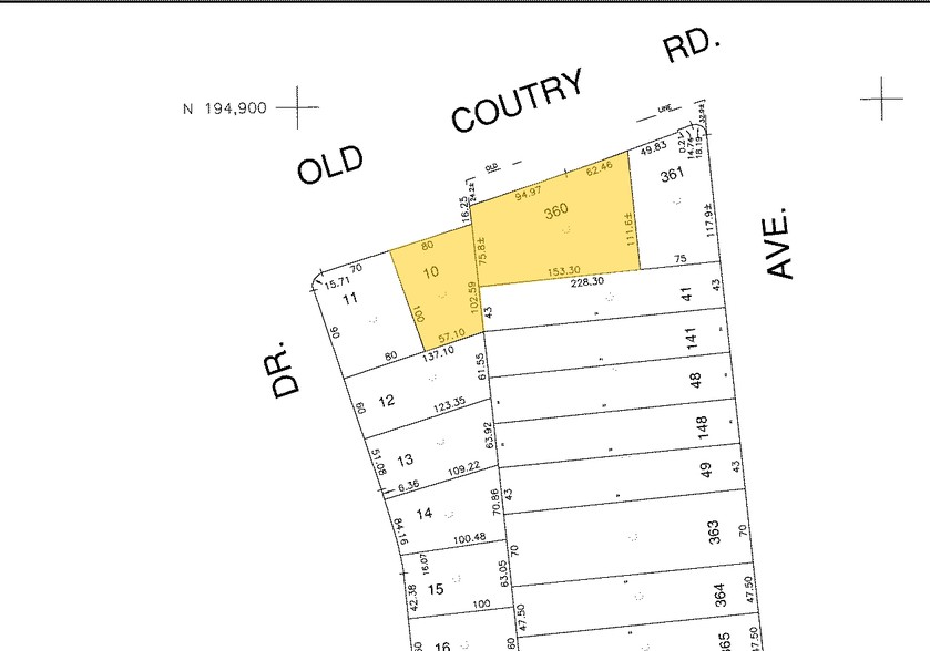 311-313 W Old Country Rd, Hicksville, NY for sale - Plat Map - Image 1 of 1