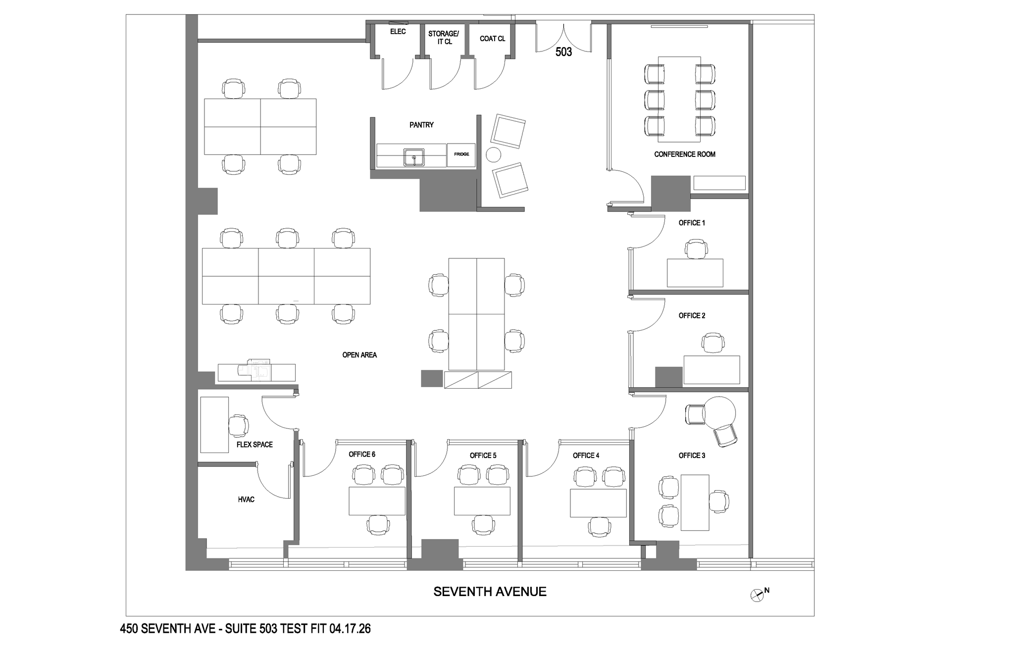 450 7th Ave, New York, NY à louer Plan d’étage- Image 1 de 1