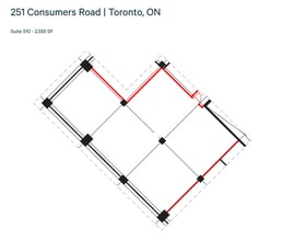 245 Consumers Rd, Toronto, ON à louer Plan d’étage- Image 1 de 1