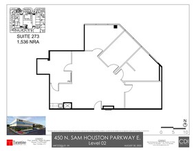 450 N Sam Houston Pky E, Houston, TX à louer Plan de site- Image 1 de 1