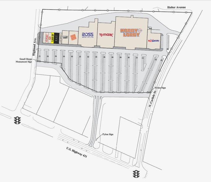 7360 US Highway 431, Albertville, AL à louer - Plan de site - Image 2 de 4