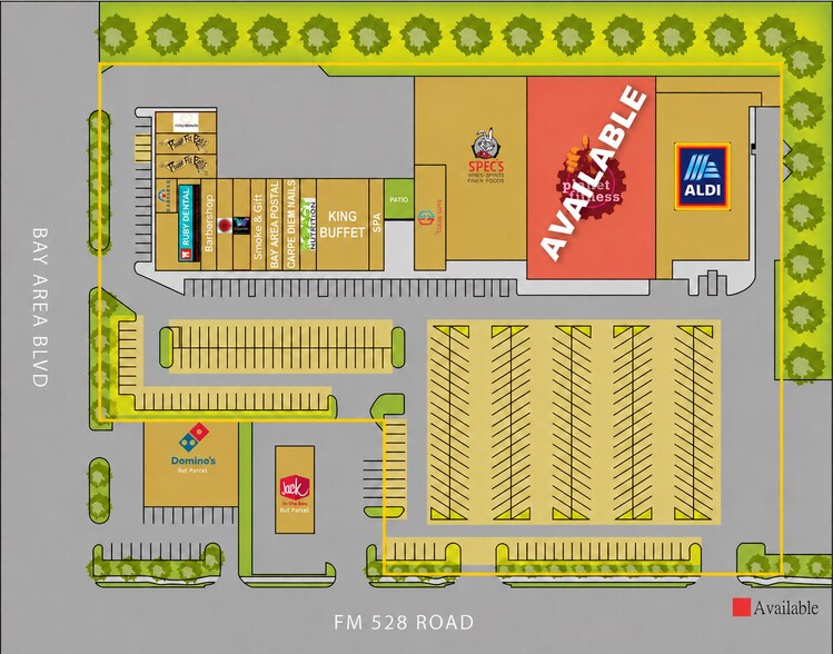 3100-3122 FM 528, Webster, TX à louer - Plan de site - Image 2 de 9