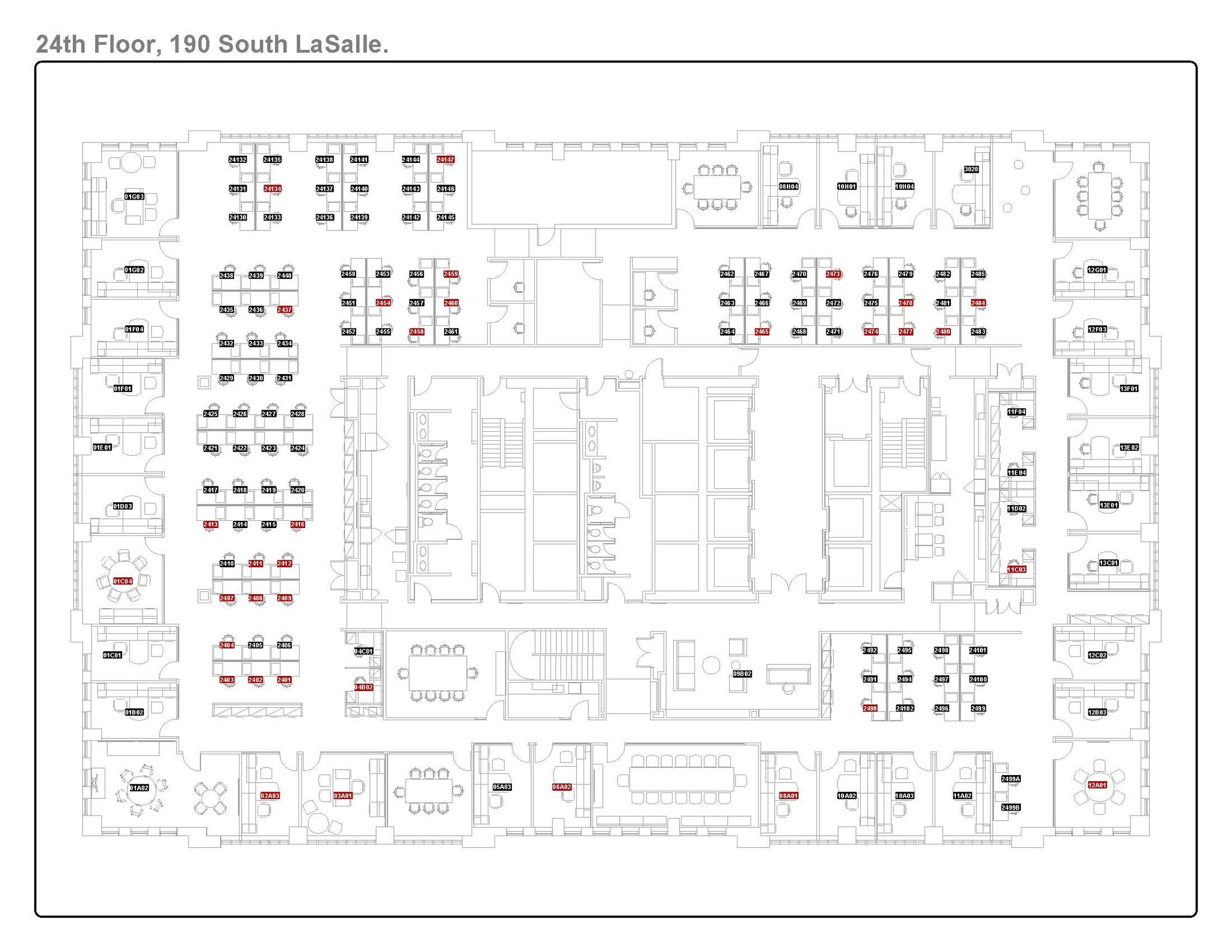 190 S La Salle St, Chicago, IL for lease Floor Plan- Image 1 of 13