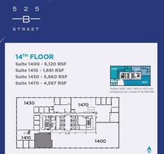 525 B St, San Diego, CA à louer Plan d  tage- Image 2 de 2