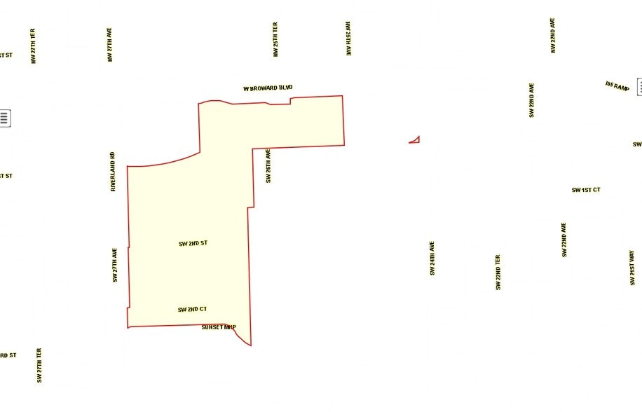 2400 W Broward Blvd, Fort Lauderdale, FL for lease - Plat Map - Image 1 of 2