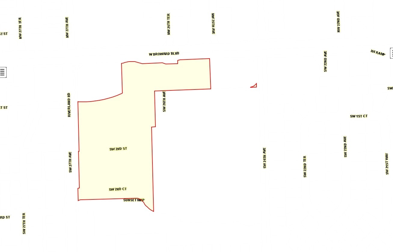 2400 W Broward Blvd, Fort Lauderdale, FL for lease Plat Map- Image 1 of 3