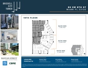 80 SW 8th St, Miami, FL à louer Plan de site- Image 1 de 1