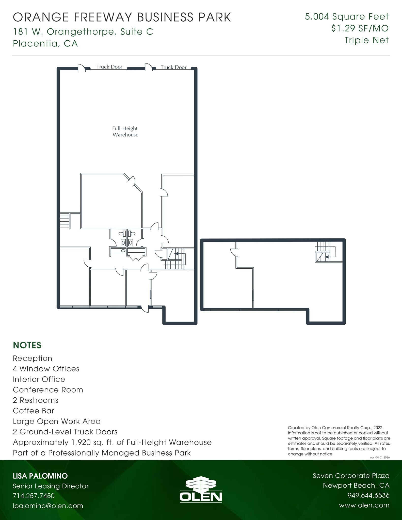 181 W Orangethorpe Ave, Placentia, CA for lease Floor Plan- Image 1 of 1