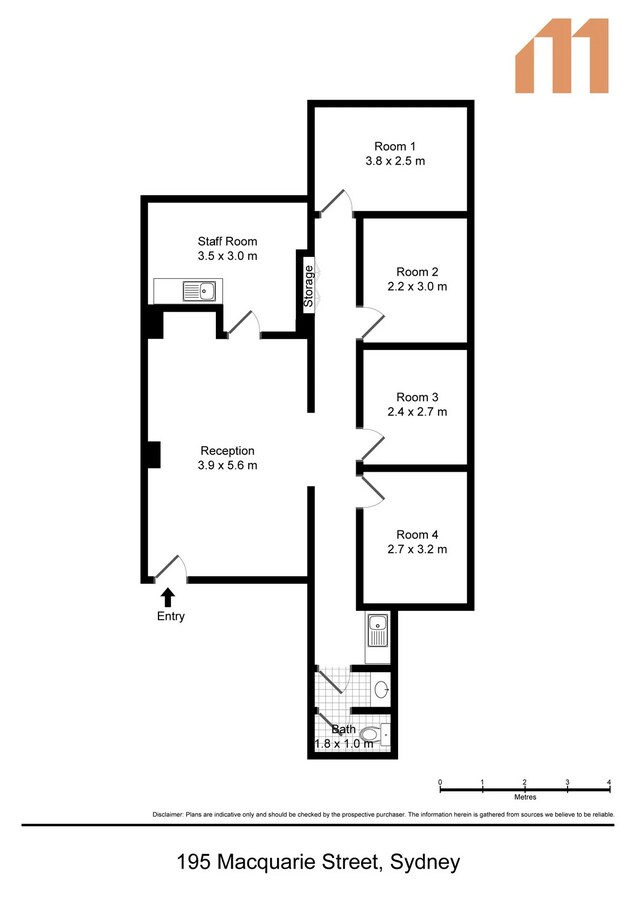 195 Macquarie St, Sydney, NSW 2000 - Unit Lot 1 - - Floor Plan - Image 1 of 5