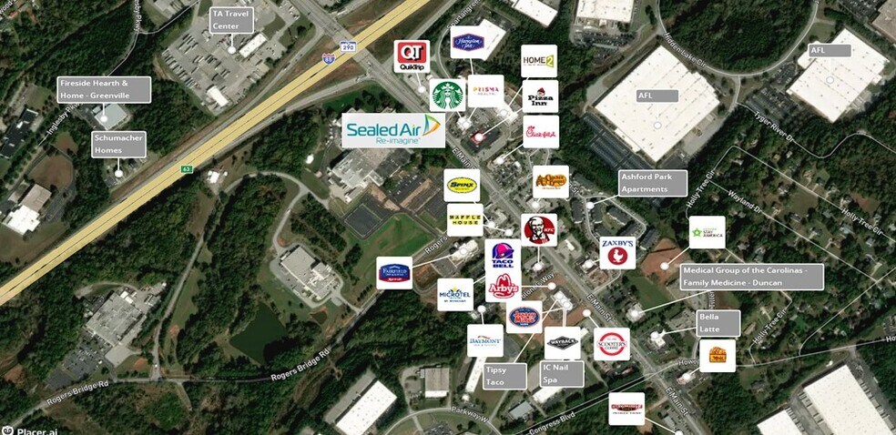 Rogers Bridge Rd, Duncan, SC à vendre - Aérien - Image 2 de 2