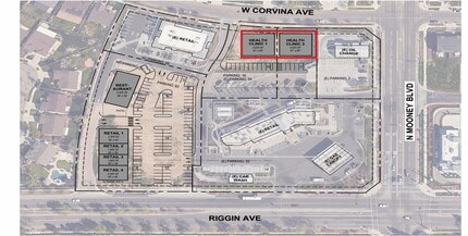 NWC Mooney & Riggin Ave, Visalia, CA à louer Plan de site- Image 2 de 2