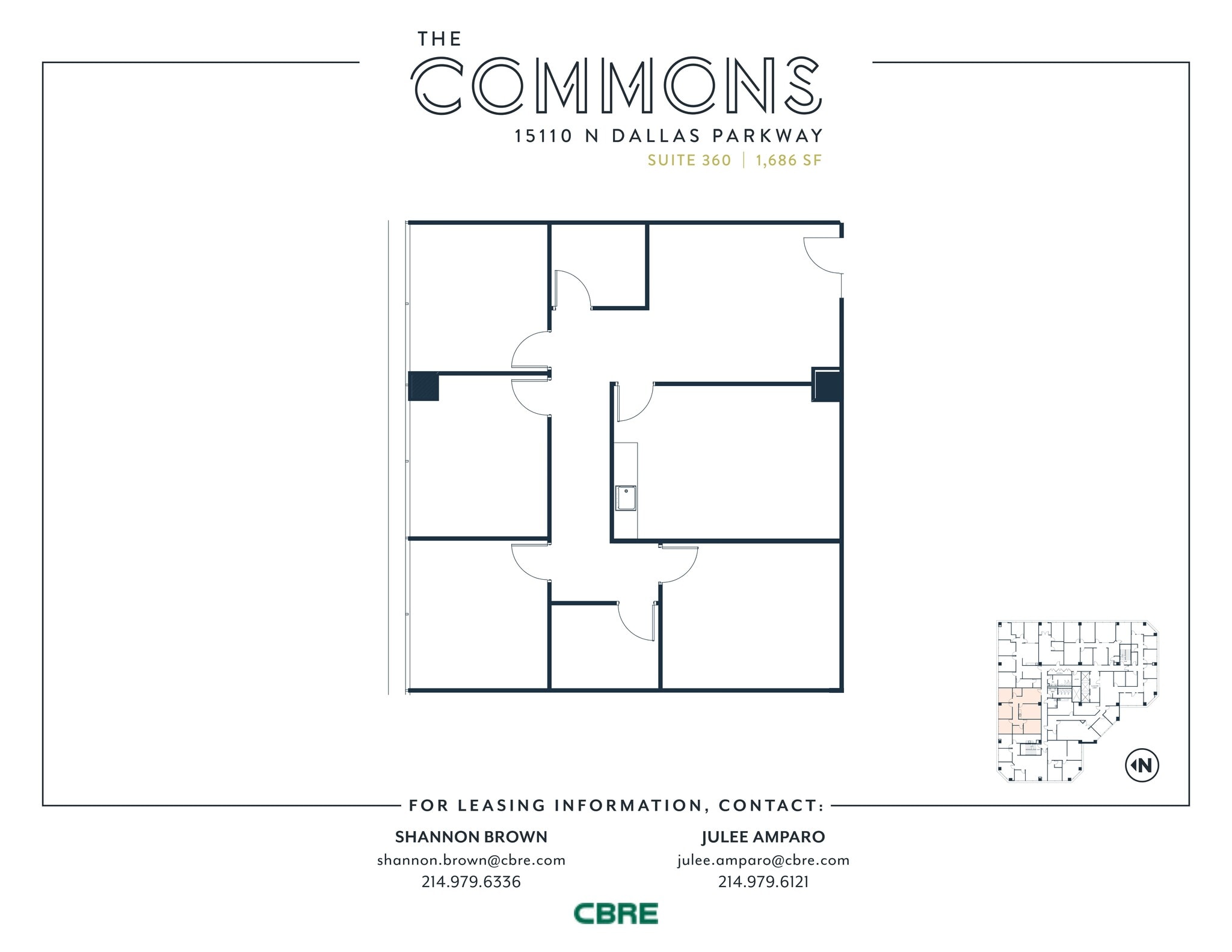 15110 N Dallas Pky, Dallas, TX à vendre Plan d’étage- Image 1 de 1