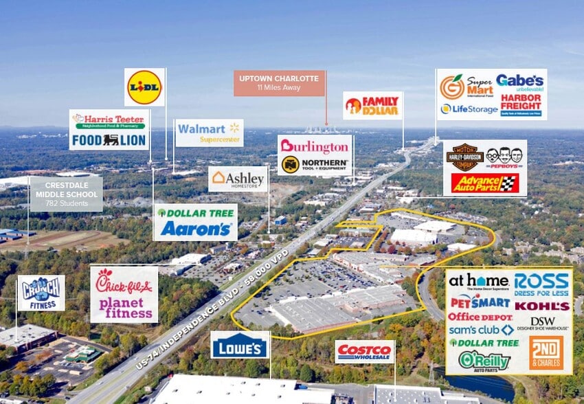 9905-10101 E Independence Blvd, Matthews, NC for lease - Building Photo - Image 2 of 13