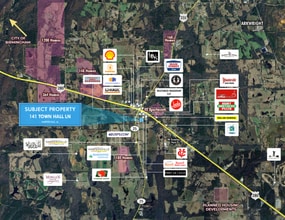 141 Town Hall Ln, Harpersville, AL - Aerial  map view