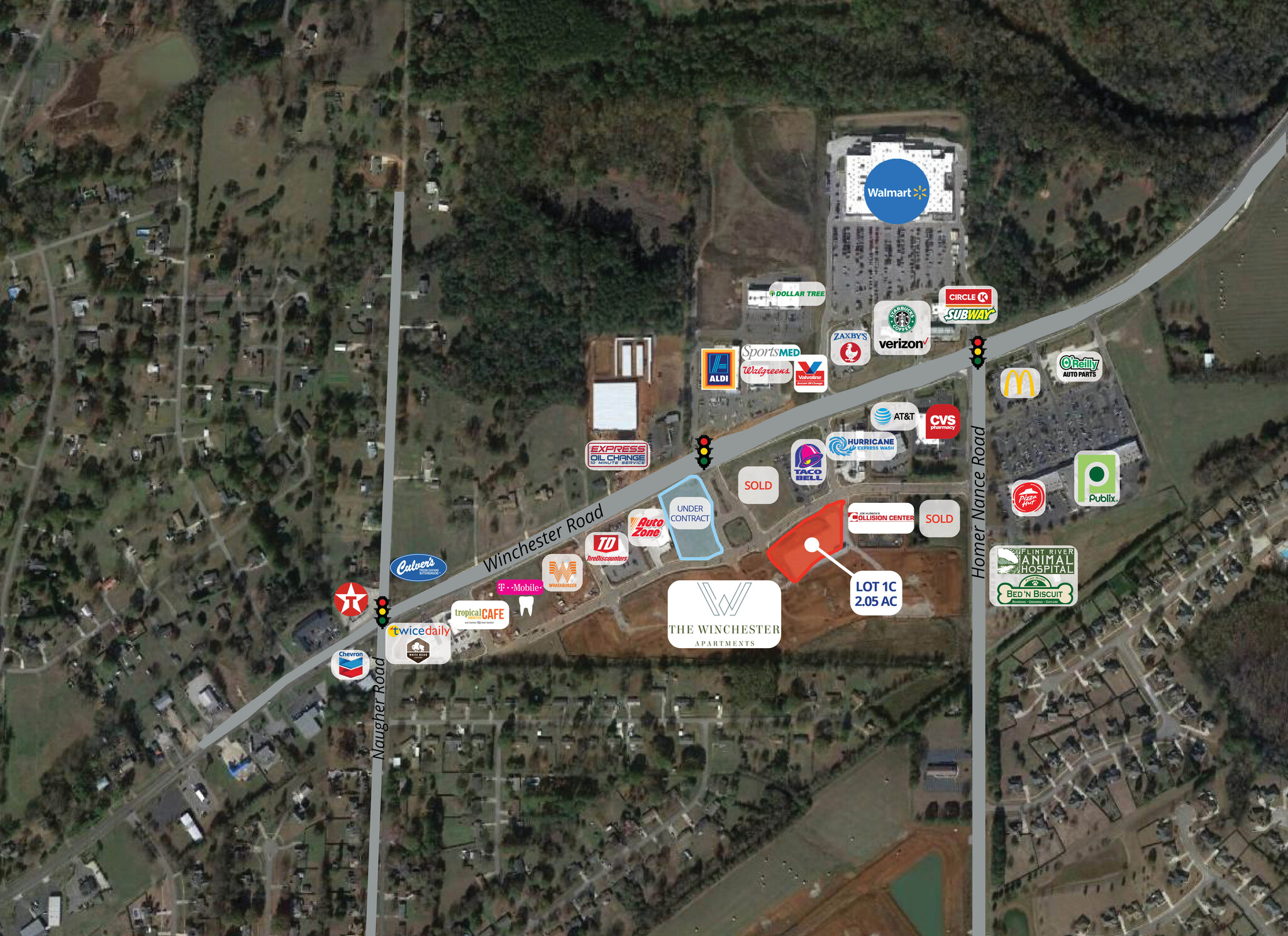 Winchester Rd, Huntsville, AL for sale Aerial- Image 1 of 3