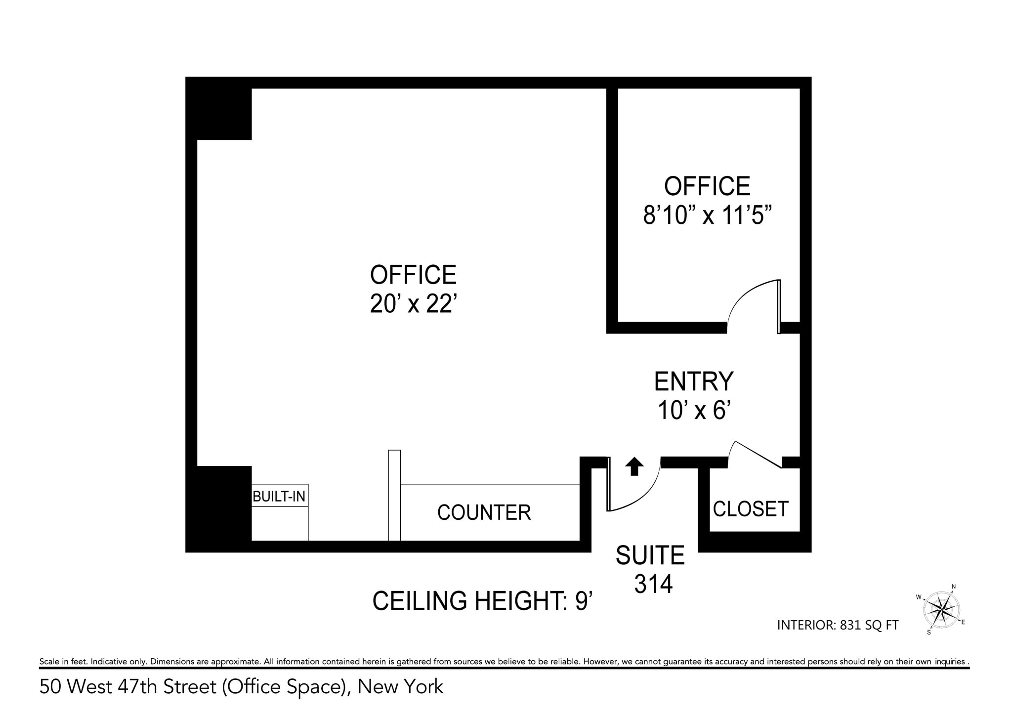 50 W 47th St, New York, NY for lease Floor Plan- Image 1 of 2