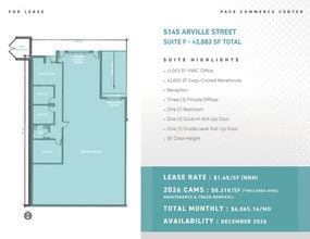 5140 Rogers St, Las Vegas, NV for lease Floor Plan- Image 1 of 1