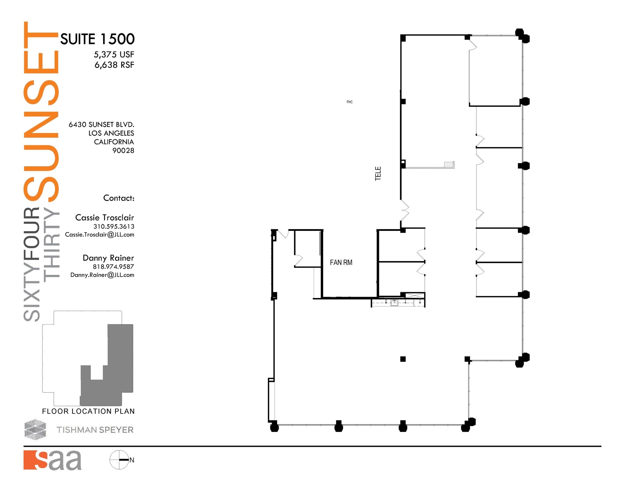 6430 W Sunset Blvd, Los Angeles, CA for lease Floor Plan- Image 1 of 1