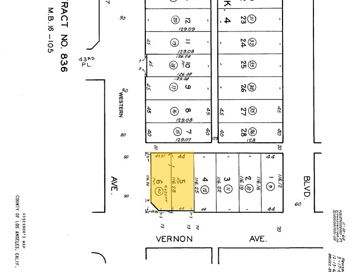 4376 S Western Ave, Los Angeles, CA for lease - Plat Map - Image 2 of 12