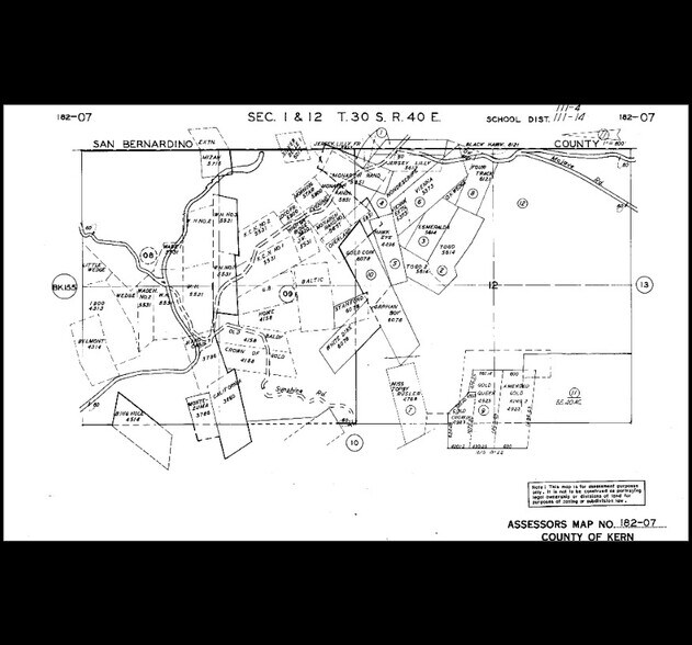 1 Butte Rd, Johannesburg, CA à vendre - Plan cadastral - Image 2 de 2