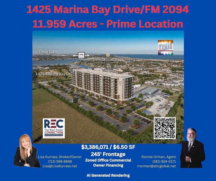 1425 Marina Bay Dr, League City, TX à vendre - Aérien - Image 3 de 7