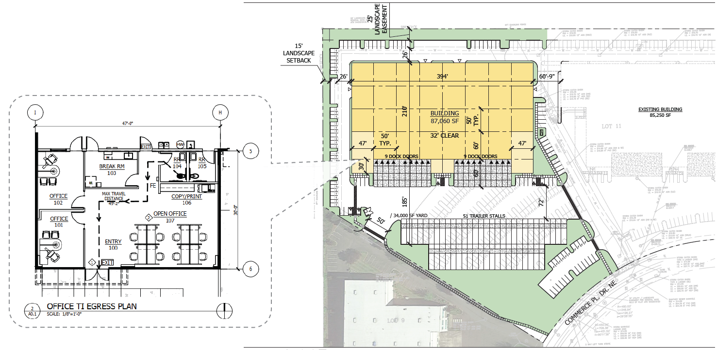 8551 Commerce Place Dr NE, Lacey, WA à louer Plan de site- Image 1 de 4