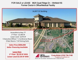 More details for 3625 Quail Ridge dr, Winfield, KS - Office/Medical for Lease