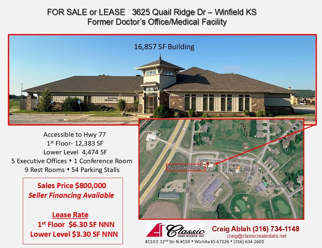3625 Quail Ridge dr, Winfield, KS à vendre Photo du bâtiment- Image 1 de 7