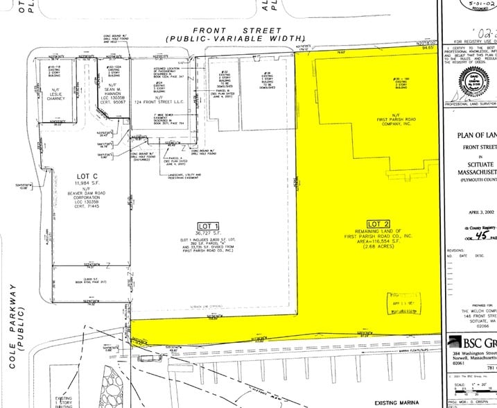 134-166 Front St, Scituate, MA à louer - Plan cadastral - Image 2 de 9