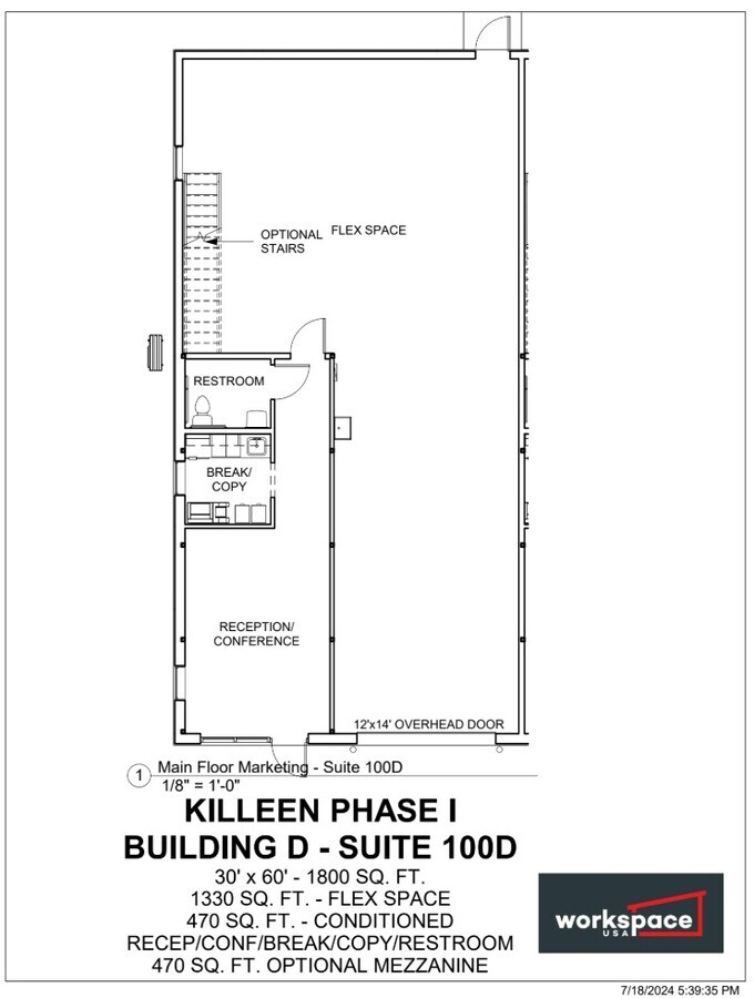704 Progress Dr, Killeen, TX 76543 - Unité 100D -  - Plan d’étage - Image 1 of 2