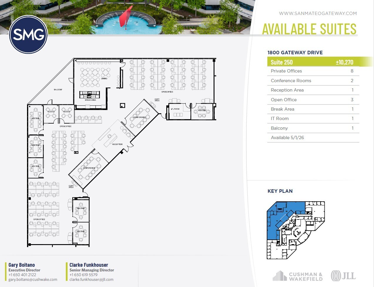 1800 Gateway Dr, San Mateo, CA à louer Plan d’étage- Image 1 de 1