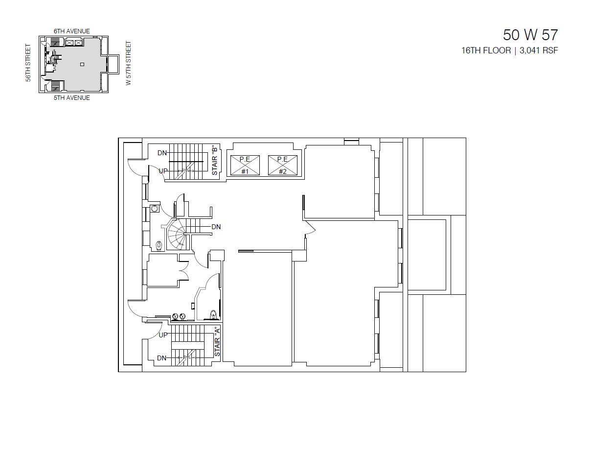 50 W 57th St, New York, NY à louer Plan d’étage- Image 1 de 1