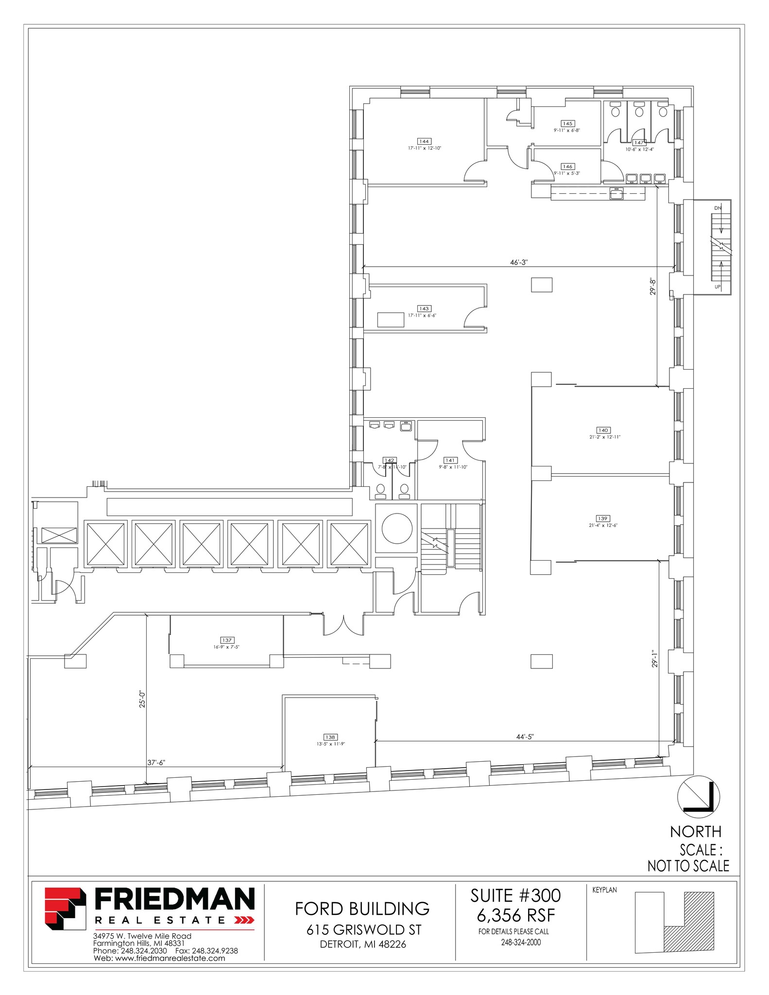 615 Griswold St, Detroit, MI à louer Plan de site- Image 1 de 1