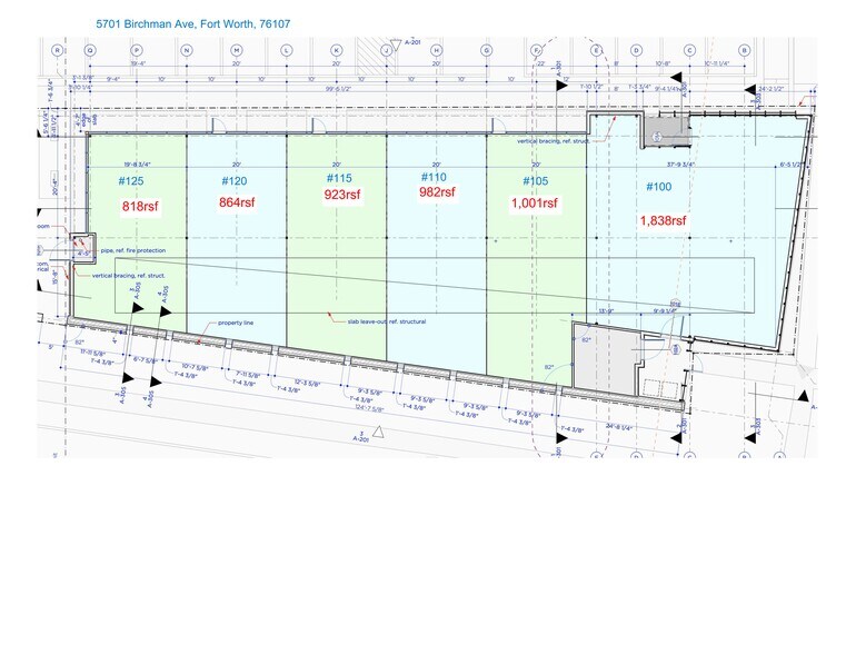 5701 Birchman Ave, Fort Worth, TX à louer - Plan de site - Image 2 de 4