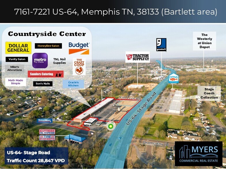 7161-7221 Highway 64, Memphis, TN à louer - Aérien - Image 2 de 7