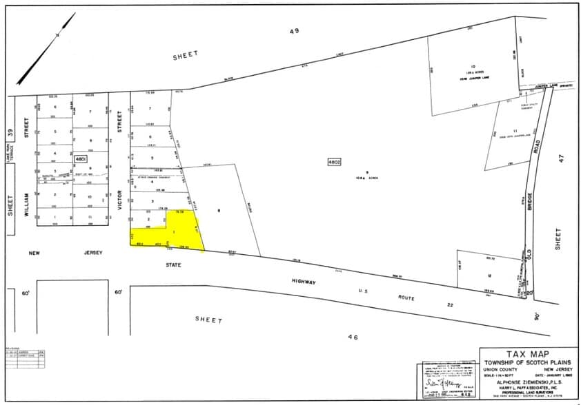 2435 W Route 22, Scotch Plains, NJ for sale - Plat Map - Image 2 of 2