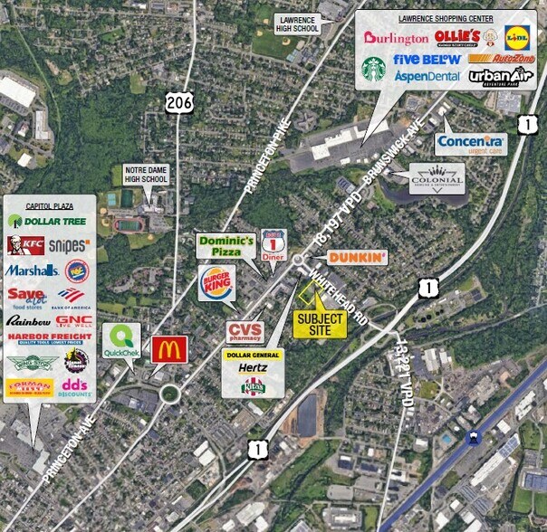 669 Whitehead Rd, Lawrence Township, NJ à louer - Aérien - Image 2 de 2