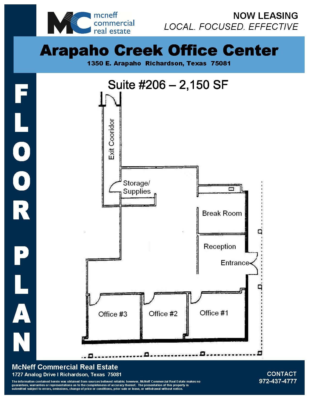 1350 E Arapaho Rd, Richardson, TX à louer Plan d’étage- Image 1 de 1