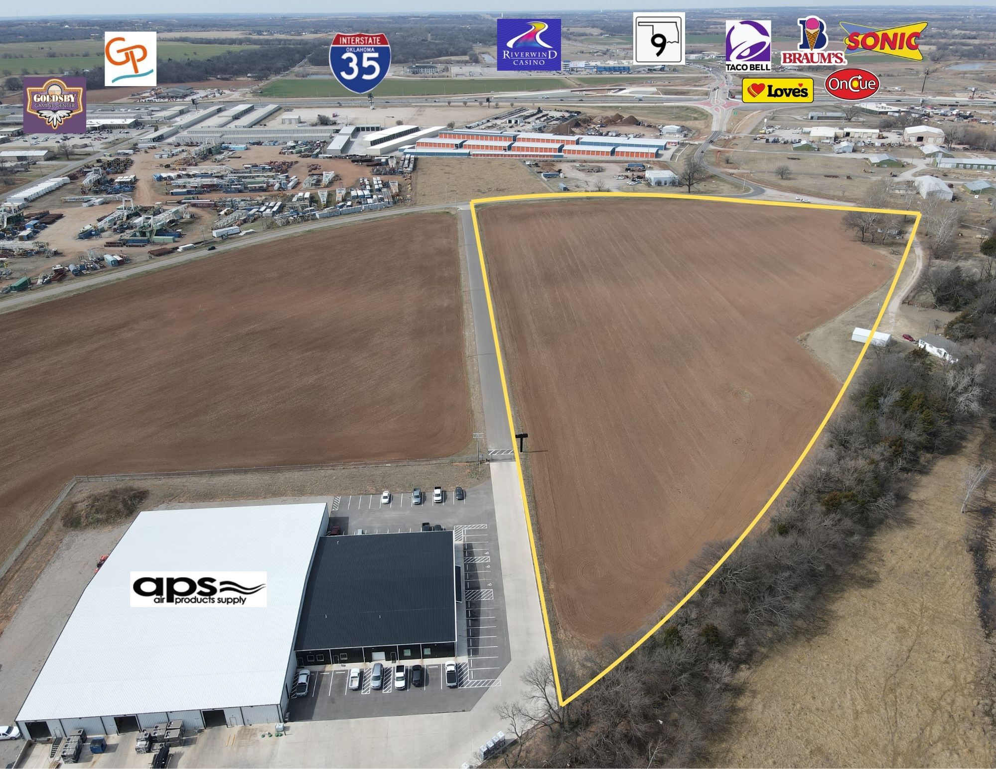 Adkins Hill Rd, Norman, OK for sale Aerial- Image 1 of 3