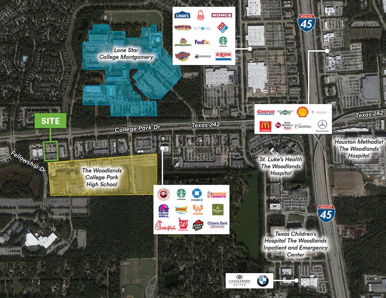 3707 College Park Dr, The Woodlands, TX for lease - Aerial - Image 3 of 4