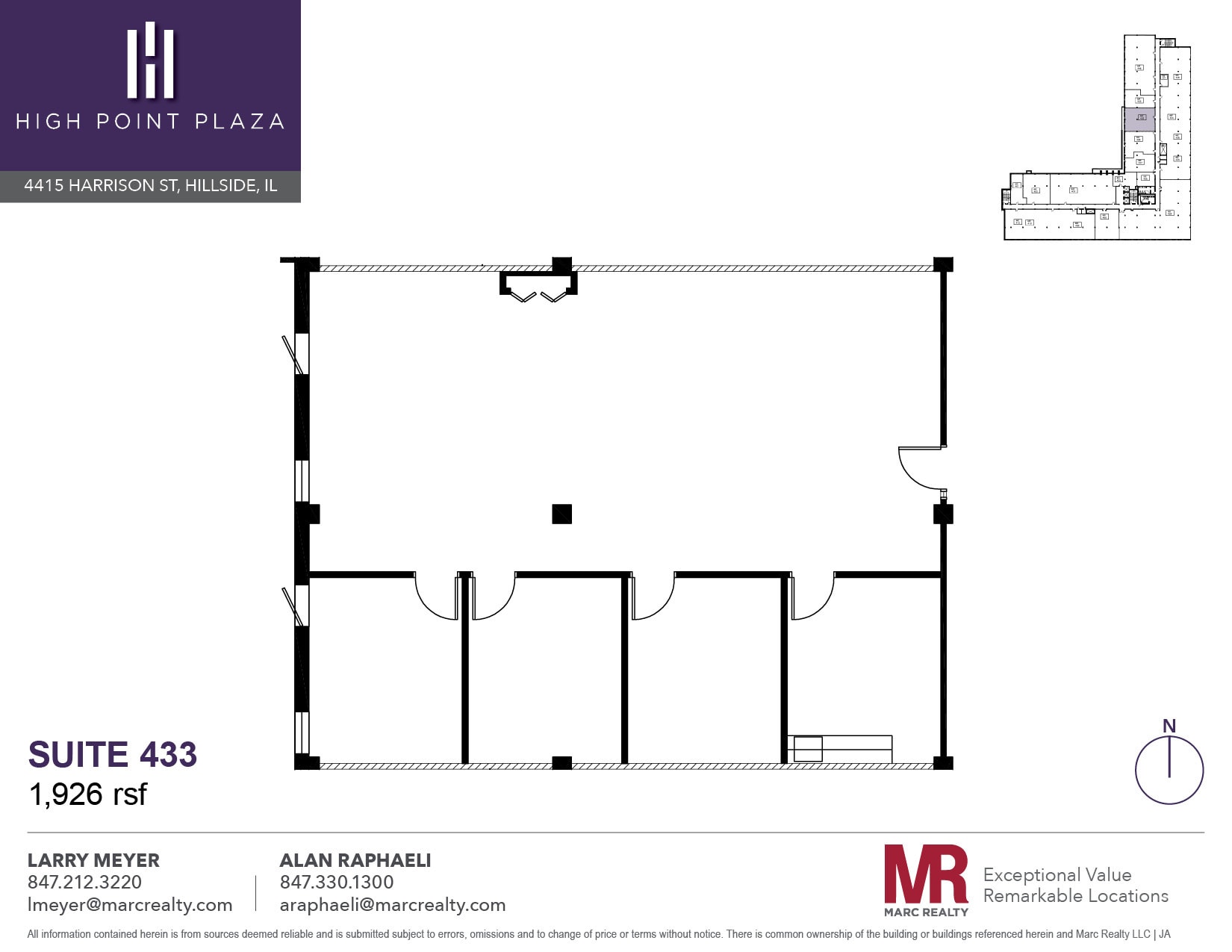 4415 W Harrison St, Hillside, IL à louer Plan d’étage- Image 1 de 1