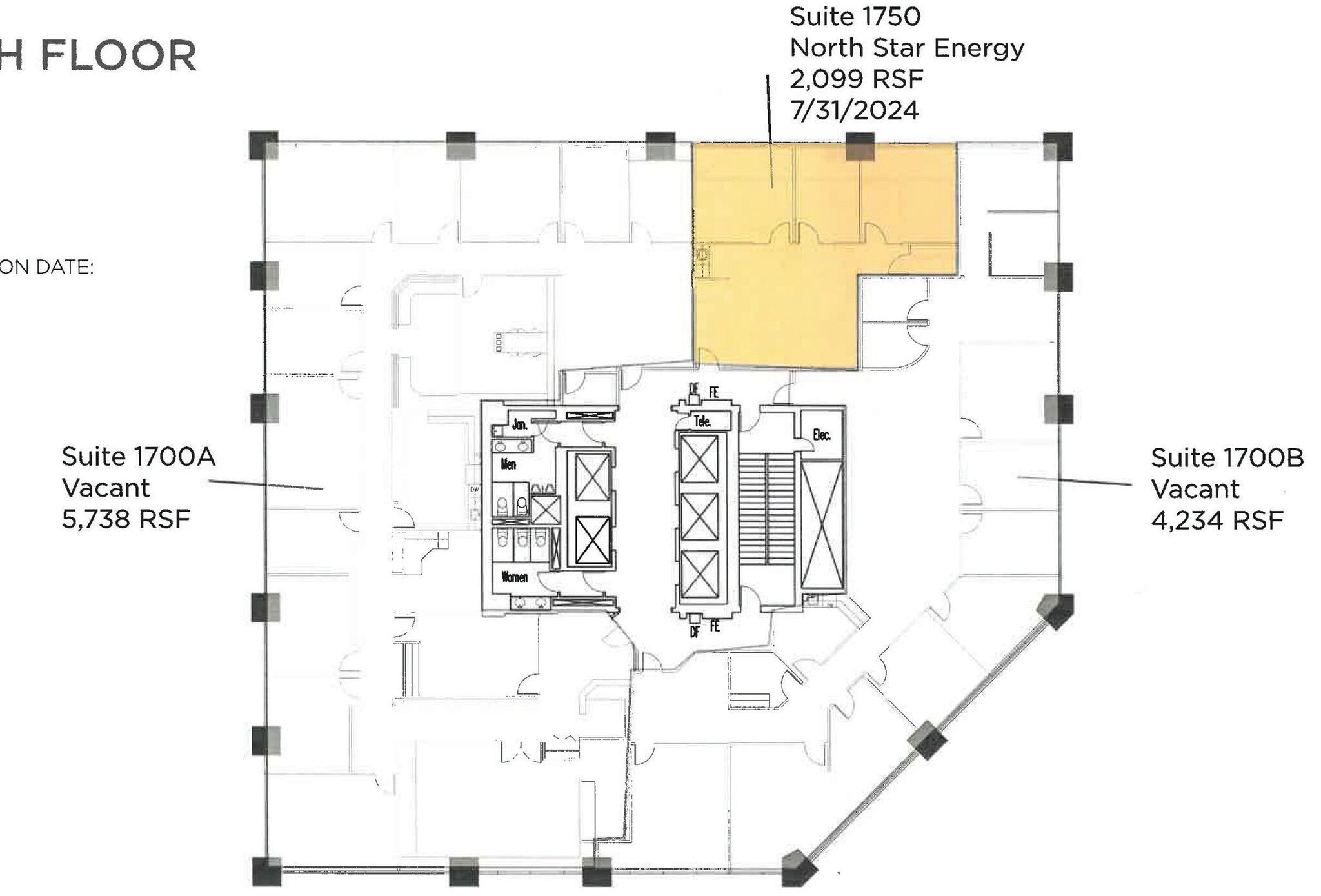 1801 Broadway, Denver, CO for lease Floor Plan- Image 1 of 1