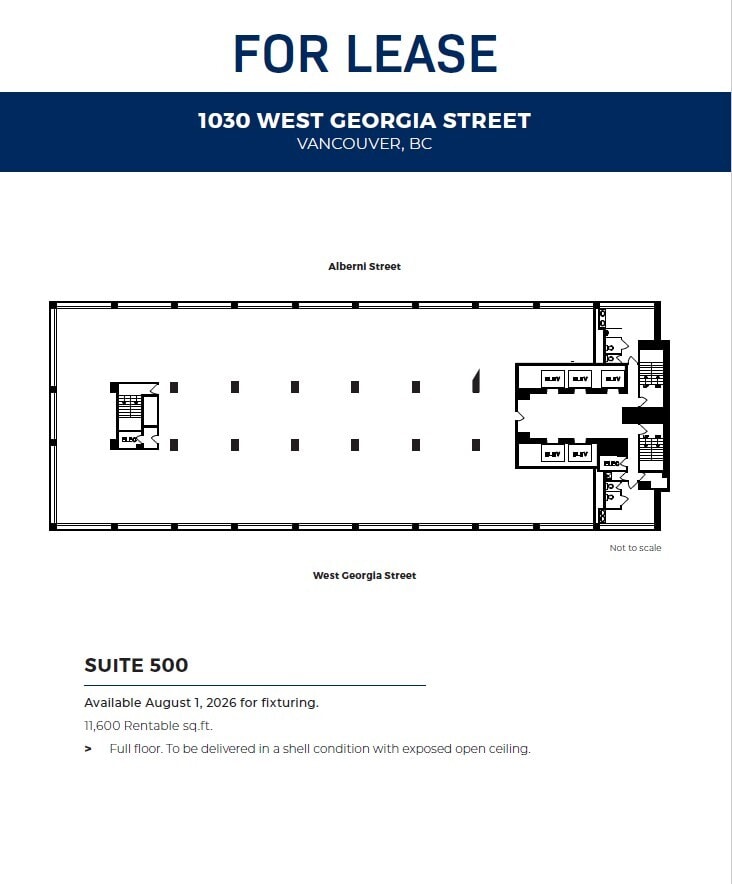 1030 W Georgia St, Vancouver, BC à louer Plan d’étage- Image 1 de 1