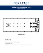 1030 W Georgia St, Vancouver, BC à louer Plan d’étage- Image 1 de 1